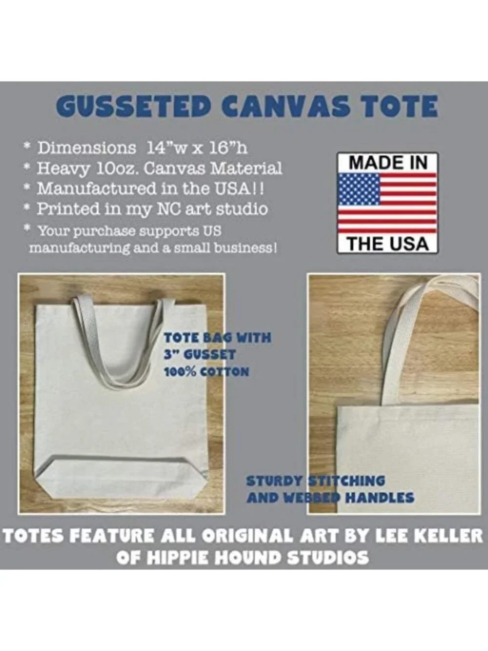 Cute Golden Retriever Tote Bag - Handmade Canvas Shopper - Perfect Gift for Dog